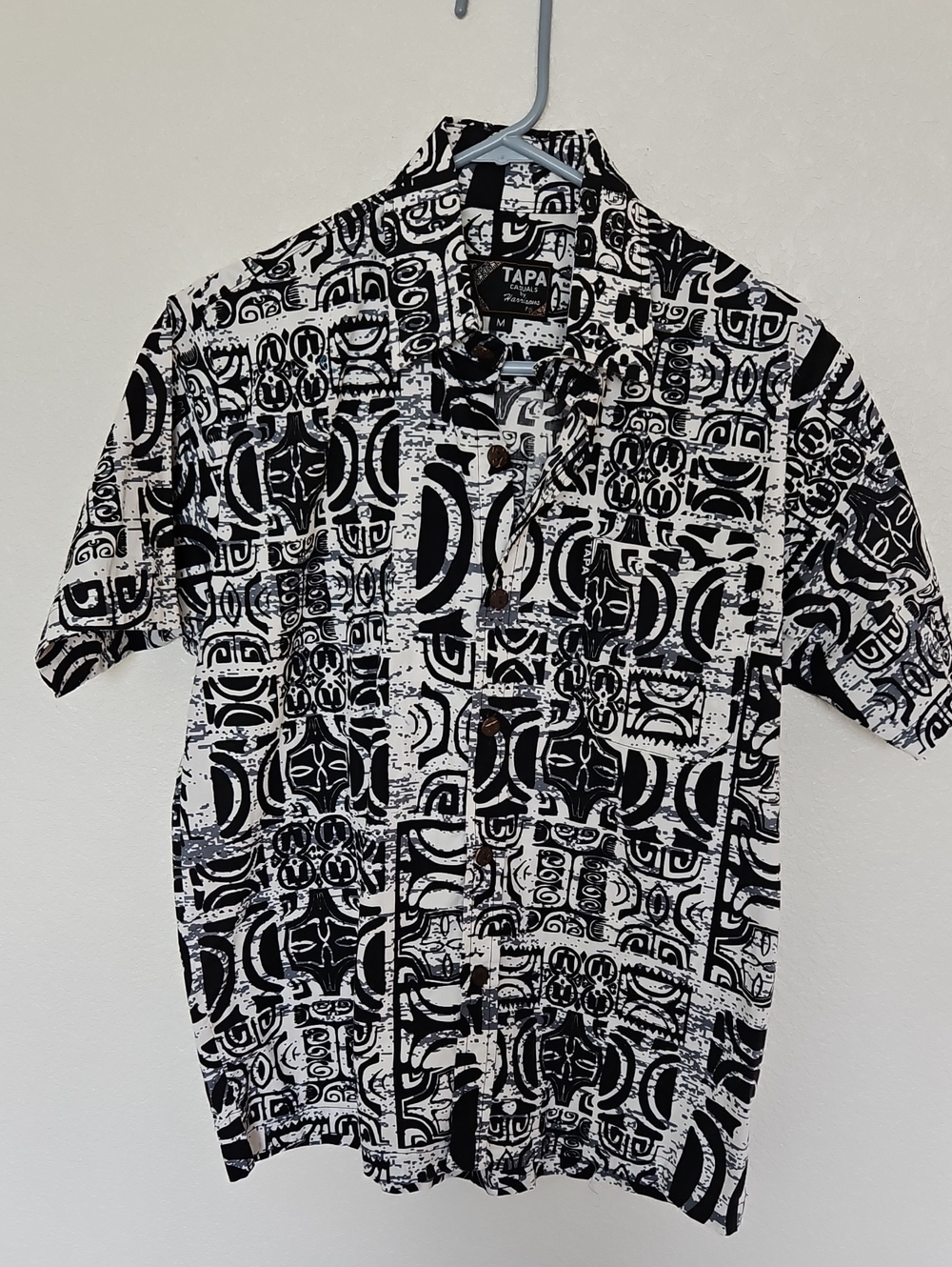 Mens Tapa Casuals by Harrisons Fiji Hawaiian Shirt ~ Size M